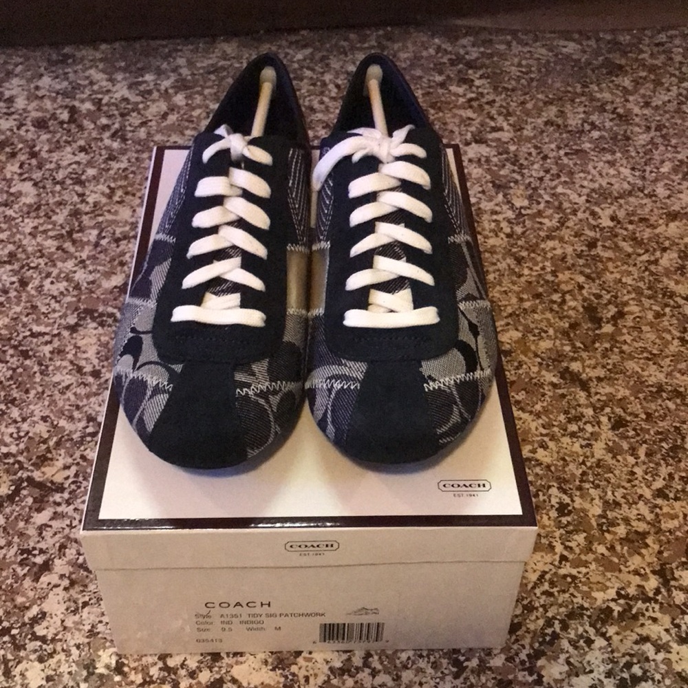 Coach Indigo Patchwork Tidy Signature Sneakers